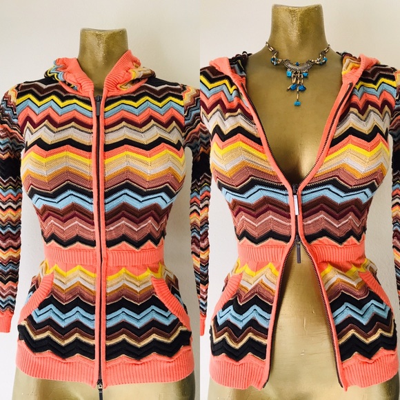 SALE!  New MISSONI For Target NWOT Girl’s SPACEKNIT Cardigan HOODIE SWEATER XS - Picture 3 of 6